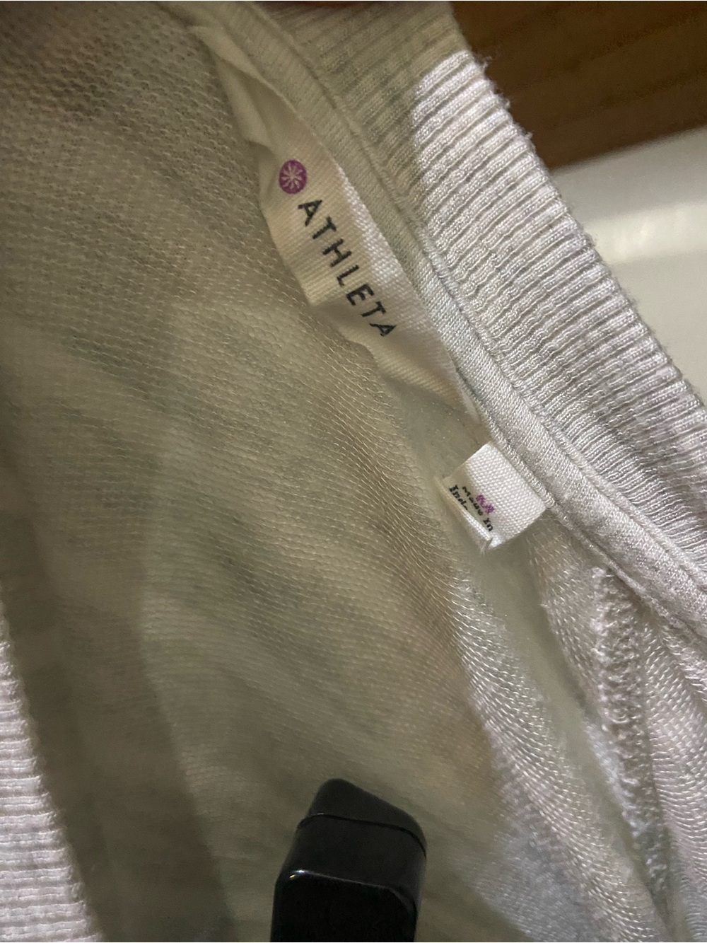 Athleta Women's Scoop-Neck Lightweight White Knit Sweater